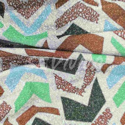 Yüksek yoğunluklu çift örgü kumaşı % 70 geri dönüştürülmüş poli % 20 metal % 10 EL ve Jacquard tarzı