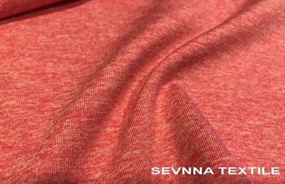 Katyonik Örme Jersey Yoga Giyim Kumaş Heather Gri Renkler Polyester Spandex