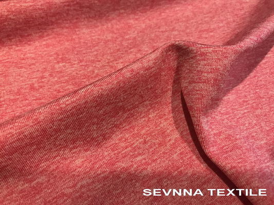 Katyonik Örme Jersey Yoga Giyim Kumaş Heather Gri Renkler Polyester Spandex