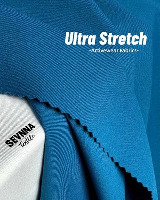 SPF50 Geri dönüştürülmüş Lycra Kumaşı 68%Nilit Softex Nylon FD 32%Eko dostu fitness giysileri için Lycra malzemesi