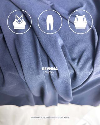 230 gm 77% Biyo-Based Nylon + 23%Black Spandex Şerit Geri Dönüştürülmüş Nylon Kumaş SP7441