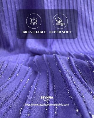 Durable 130cm Width 220gsm Eco Friendly Swimwear Fabric