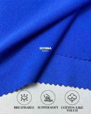 270gsm Çift Örgü Kumaş Malzeme Detayları %93 Geri Dönüştürülmüş Naylon %7 Spandeks Sürdürülebilir ve Rahat Giyim İçin