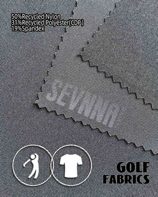 Çift Örgü Kumaş 220gsm %50 Geri Dönüşümlü Naylon %31 Geri Dönüşümlü Polyester %19 Spandex, Çok Yönlü ve Çevre Dostu Ürünler İçin