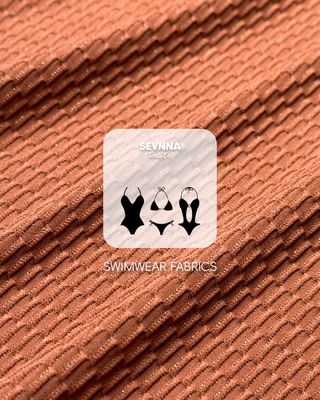 Yüksek performanslı mayolar için 130cm genişliğinde 250gsm ağırlığında ve geri dönüştürülmüş naylon kompozisyonunda premium dokulu yüzme kumaşı