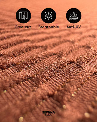 Yüksek performanslı mayolar için 130cm genişliğinde 250gsm ağırlığında ve geri dönüştürülmüş naylon kompozisyonunda premium dokulu yüzme kumaşı