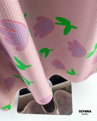 180gsm Ağırlığında Çift Örgü Kumaş, Yaz ve Sonbahar Giyimi için, Çevre Dostu %87 Geri Dönüştürülmüş Naylon İçerir