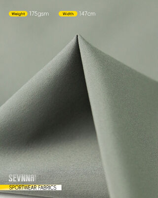 175Gsm Atletizm Tekstilleri için 147cm Genişliği ve Elastik Kırışlı Koşu Kumaşları