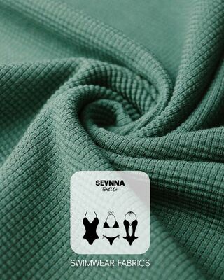 Yüksek Esneklik Teksturlu Yüzme Kumaşı % 95 Organik Pamuk ve % 5 Spandex ile Yüksek Renk Dayanıklılığı için