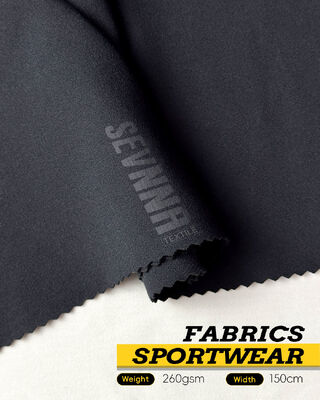 260gsm Yoga Giyim Kumaşı, Esnek, Koku Giderici ve Aktif Giyim İçin Geri Dönüştürülmüş Polyester Spandeks