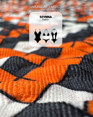 UPF 50+ güneş koruması ve% 95 geri dönüştürülmüş naylon ile yüksek renk dayanıklılığı dokulu yüzme kumaşı