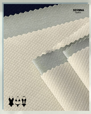 Rahat ve dayanıklı tekstil ürünleri için 260gm geri dönüşümlü polyester jacquard tarzı çift örgü kumaş