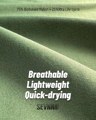 Plain Pattern Recycled Lycra Fabric with Anti Microbial SPF50 and Breathable for Comfortable Outdoor Sportswear