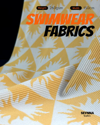 260gsm Yüksek Klor Direnci UPF 50+ Dokulu Mayo Kumaşı Dayanıklı Mayo İçin