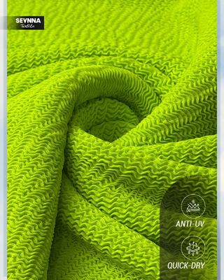 Örgü Dairesel Uygulamalar için 270gsm Kırışıklığa Dayanıklı Geri Dönüşümlü Polyester Kumaş